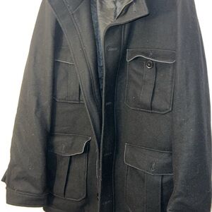 Express Men's Black Military Jacket
